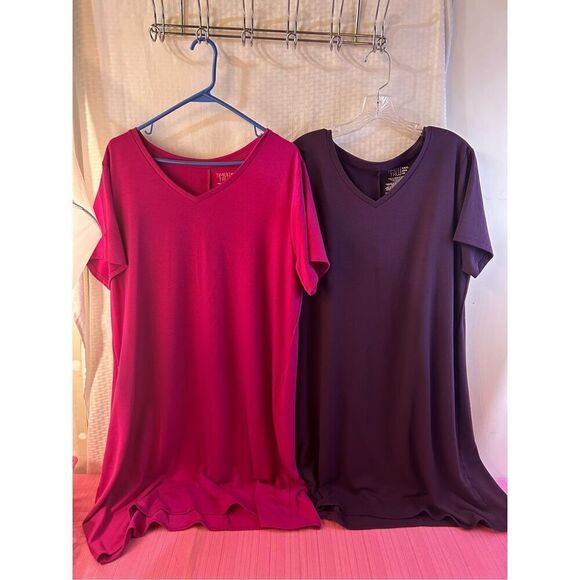 2 Time & Tru 3x dresses Dark Purple and Pink rn# 52469 - Picture 3 of 4